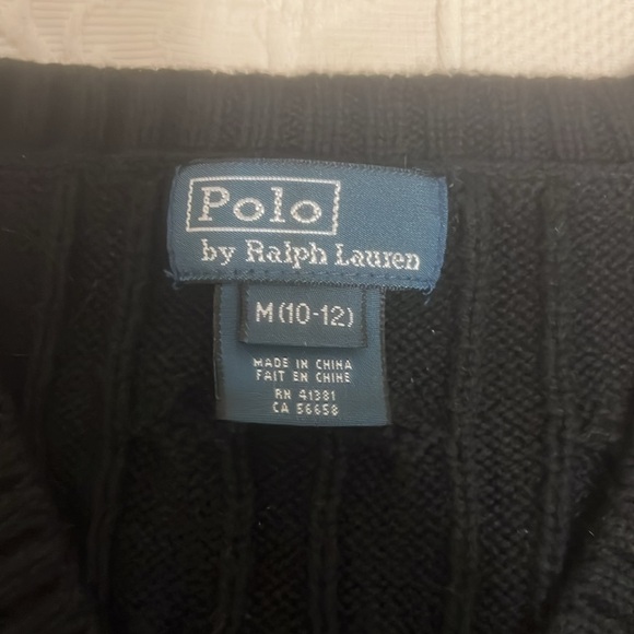 Polo by Ralph Lauren, Cable-knit Sweater Vest, Boys Size M (10-12) - Picture 3 of 5